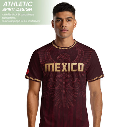 Mexico Soccer Jersey Maroon Aztec Eagle Edition - Premium Mexico National Team Football Shirt