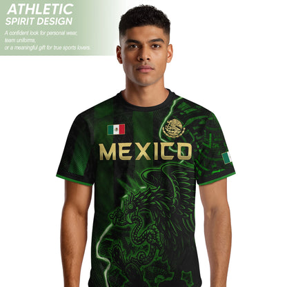 Mexico Soccer Jersey Green Black Electric Eagle - Mexico National Team Fan Heritage Shirt