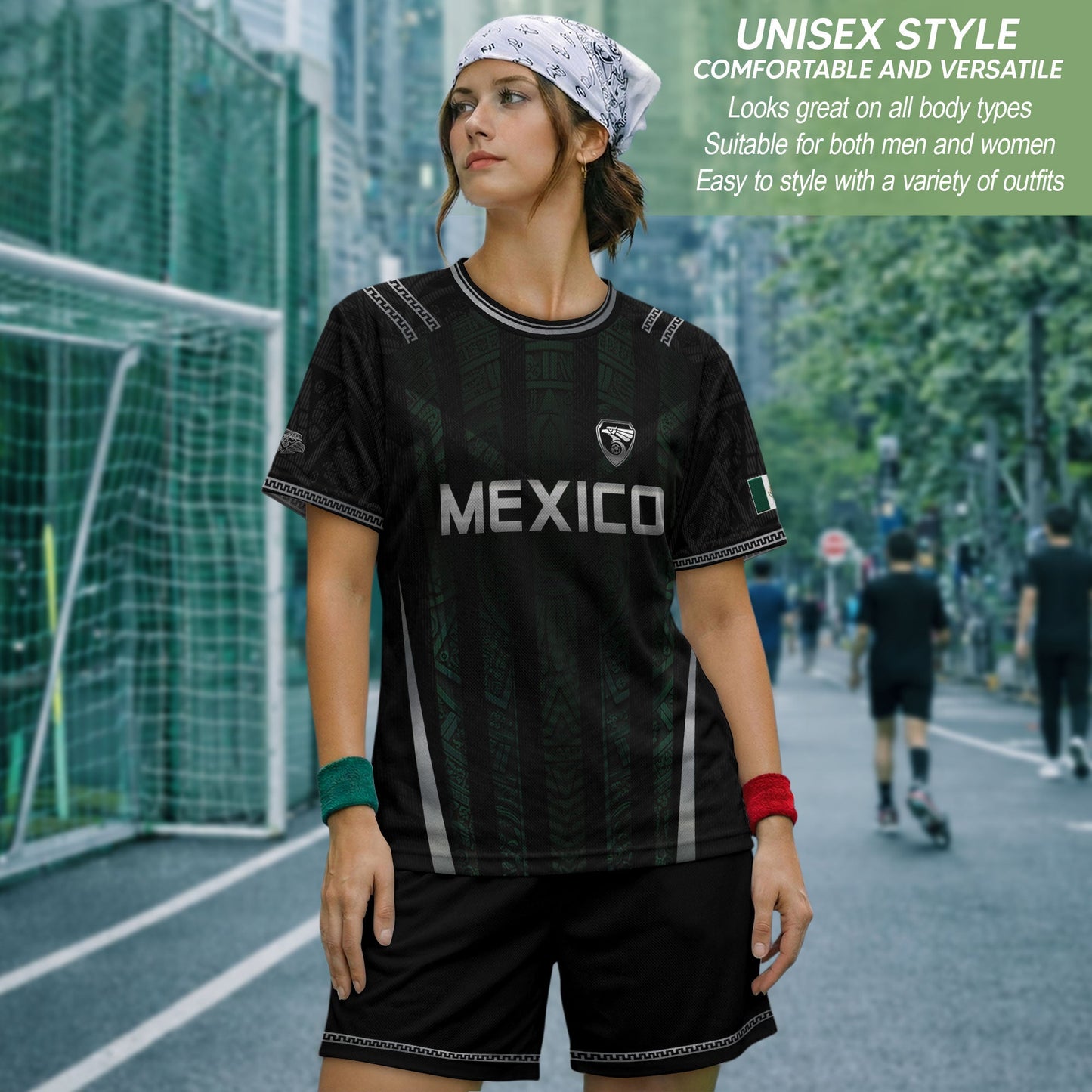 Mexico Green Black Aztec Eagle Heritage Estados Unidos Mexicanos Soccer Jersey Football