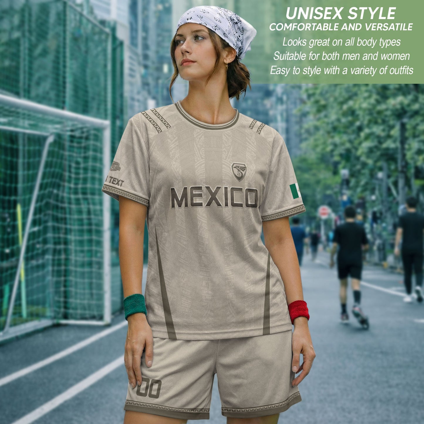 Mexico Soccer Jersey Personalized Team Gear Beige Aztec Warrior Football Top