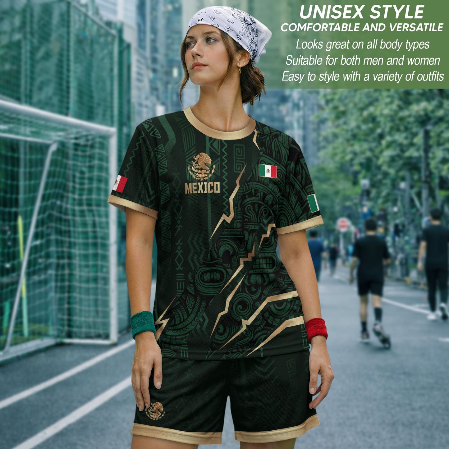Mexico Soccer Jersey Aztec Eagle Heritage Green Gold Mexican Football Shirt