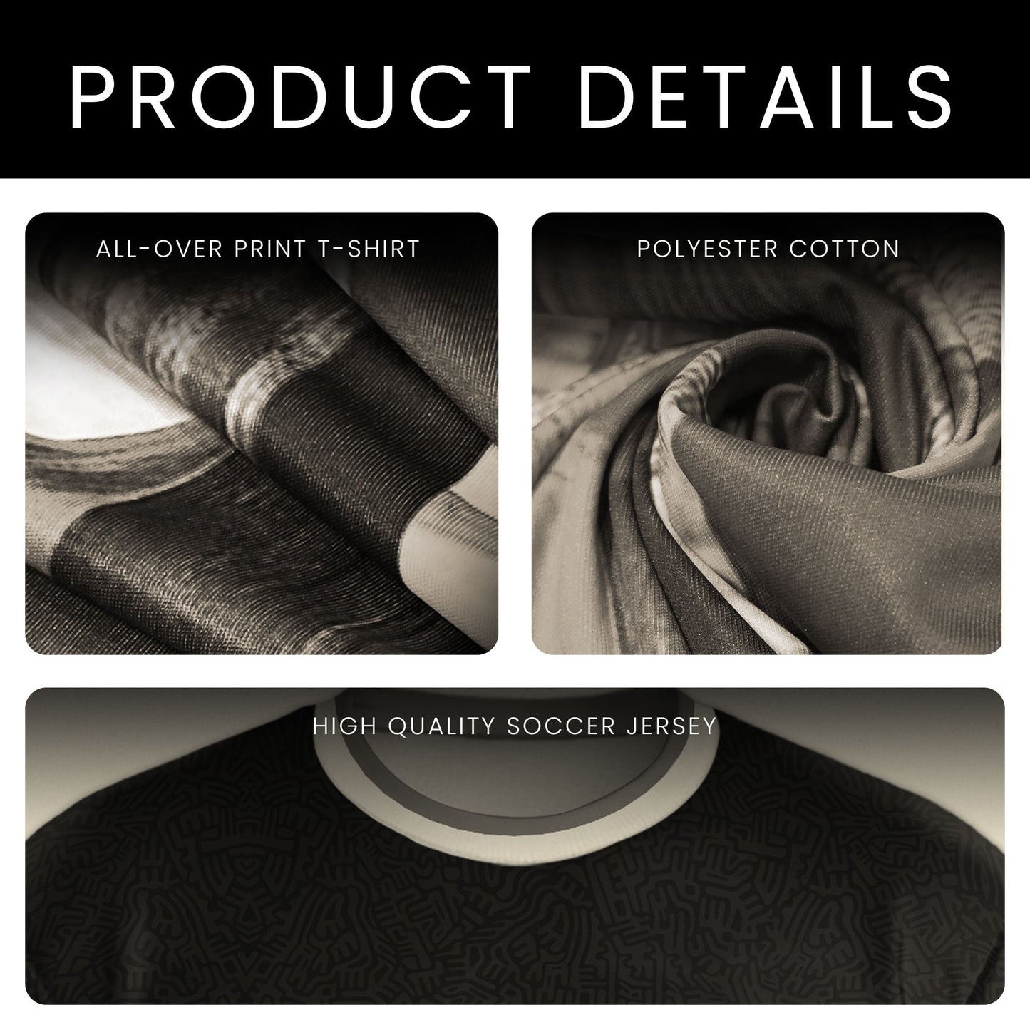 Aztec Inspired Black Gold Football Shirt for Youth, Mexico Soccer Jersey Retro Style Wear