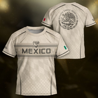 Mexico Youth Soccer Jersey Aztec Design Kids Football Uniform Breathable Sportswear Set