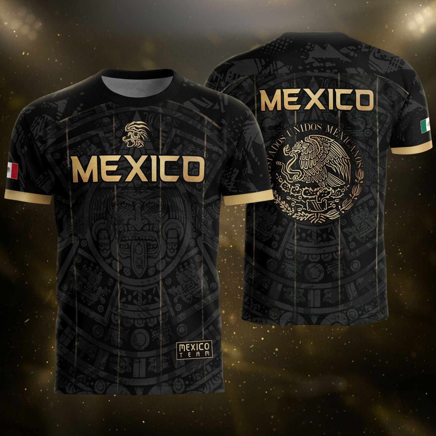 Men's Cream Beige Mexico Eagle Graphic T-Shirt – Aztec Inspired Heritage Print Tee