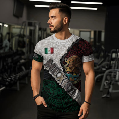 Mexico Flag Aztec Eagle Heritage Pride Warrior Legacy Shirt