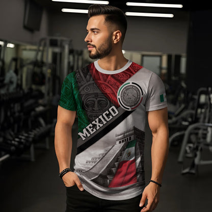 Mexico Flag Pyramid Aztec Heritage Pride Warrior Spirit Legacy Shirt
