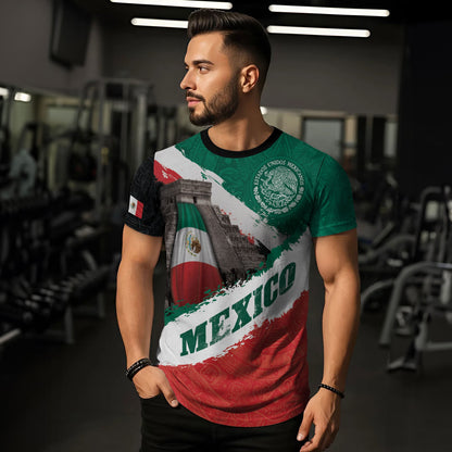 Mexico Flag Pyramid Eagle Aztec Heritage Pride Warrior Spirit Shirt