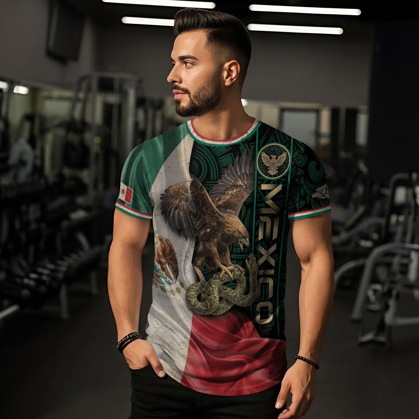 Mexico Flag Eagle Serpent Aztec Heritage National Pride Identity Shirt