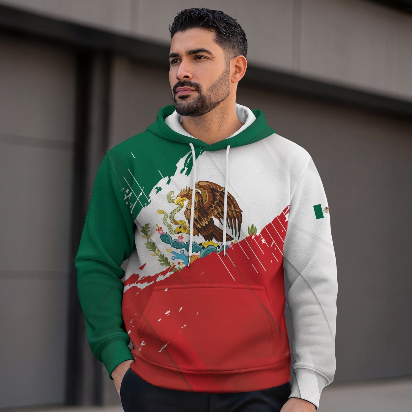 Mexican Flag Eagle Snake National Heritage Cultural Mens Sudadera De Mexico Hoodie