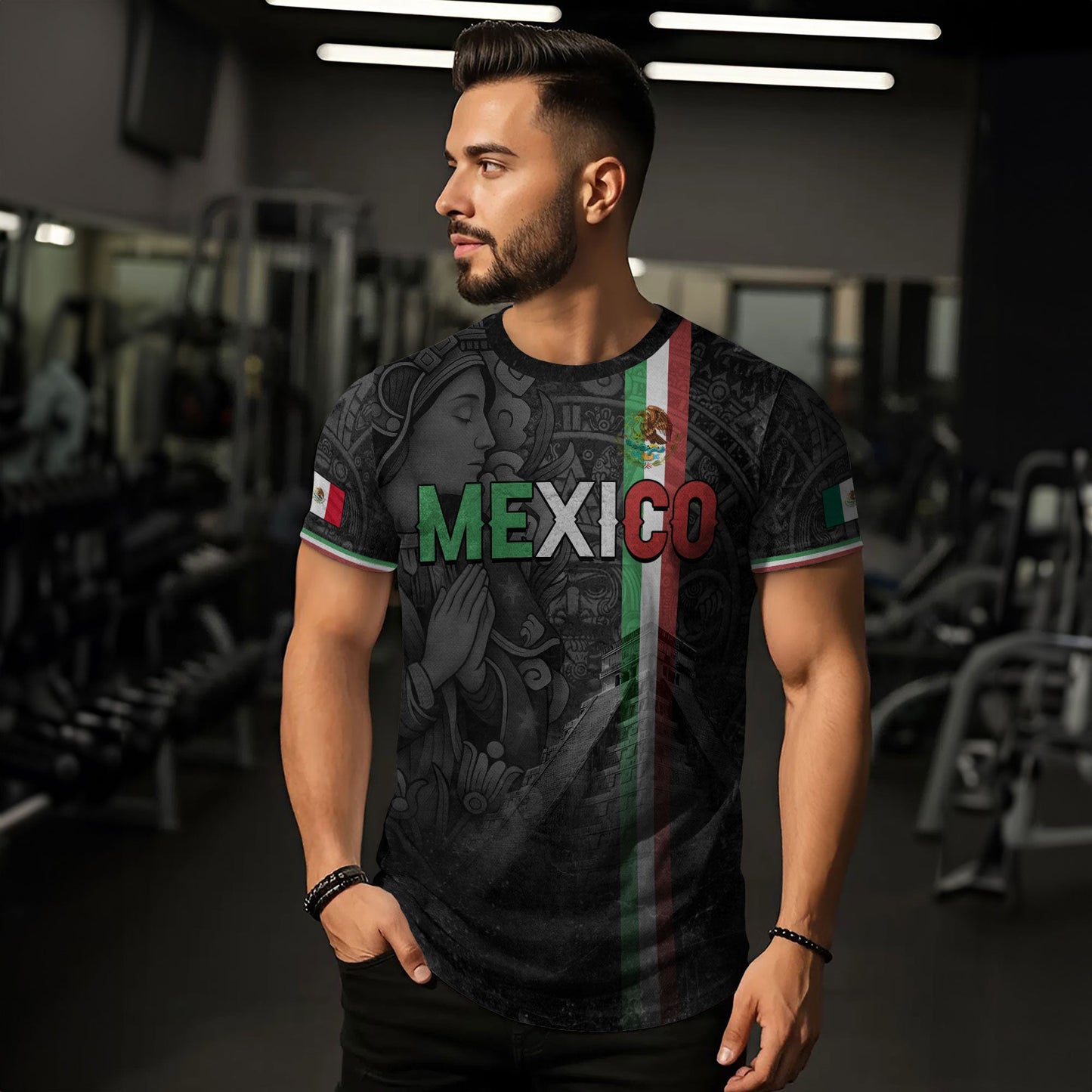 Mexico Flag Praying Hands Guadalupe Aztec Legacy Pride Street Shirt