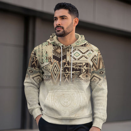 Mexican Aztec Calendar Tribal Pattern Ancient Heritage Mens Sudadera Mexico Hoodie