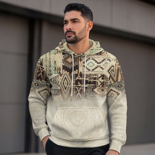 Mexican Aztec Calendar Tribal Pattern Ancient Heritage Mens Sudadera Mexico Hoodie