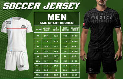 Mexico Heritage Orgullo Mexicano Black Silver Traditional Pattern Eagle Soccer Jersey