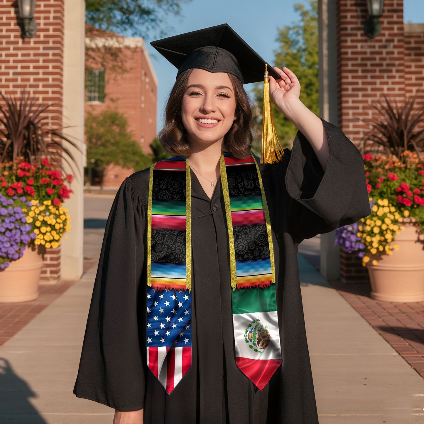 Mexican Graduation Sash 2026, Mexico Stole for Graduate Ceremony