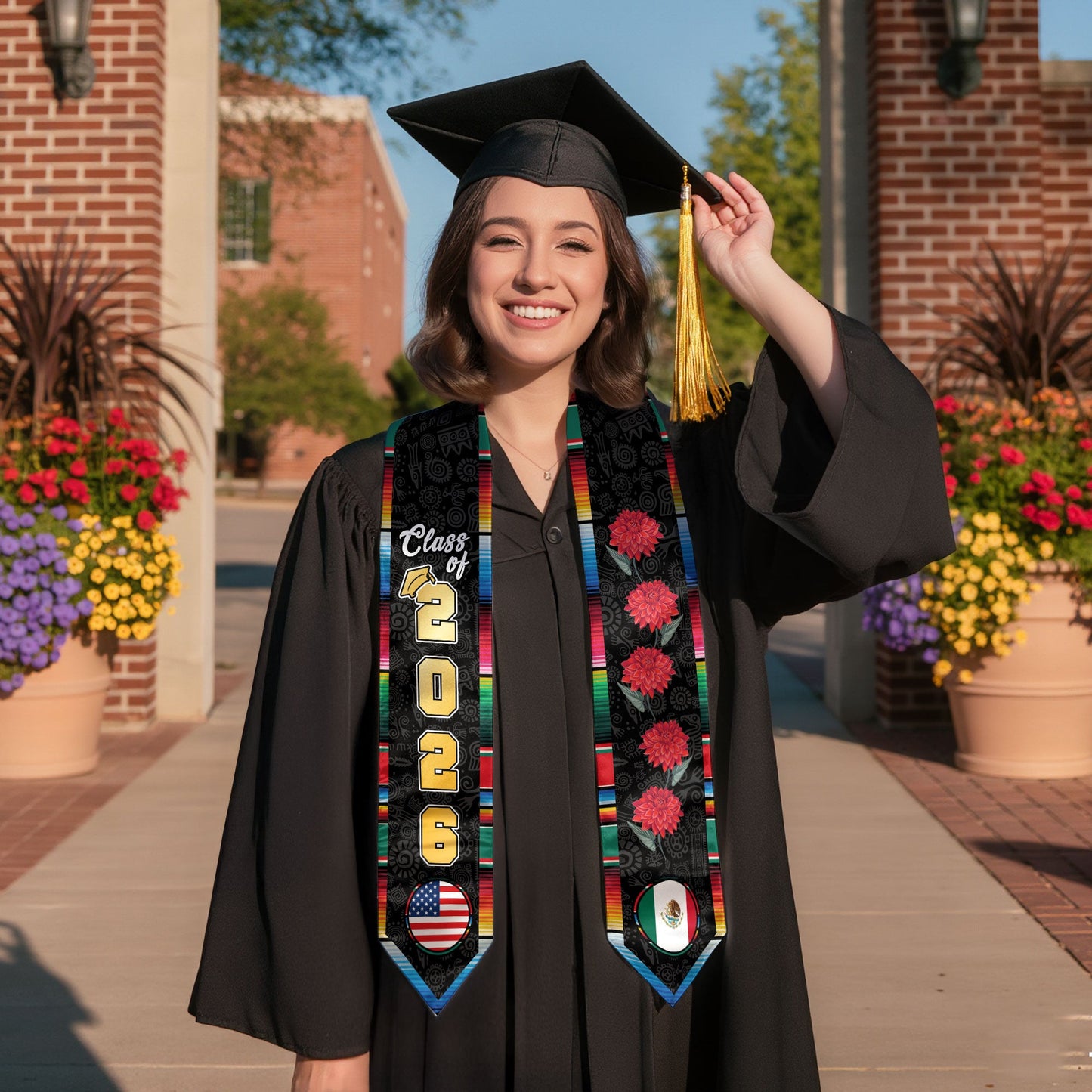 Mexico Mexican Graduation Stole 2026, Sash for Senior Graduate