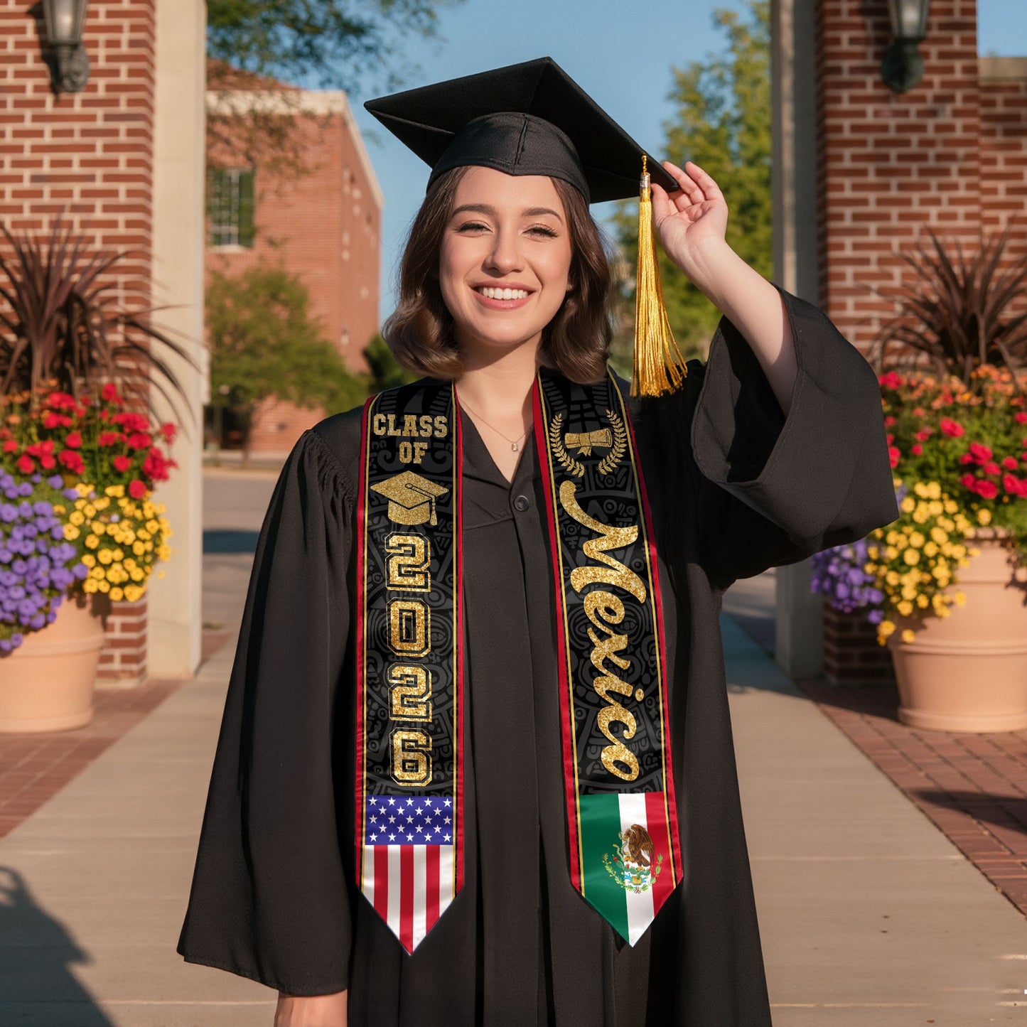 Mexico Stole 2026 Graduation, Mexican Sash for Graduation Ceremony, Class of 2026 Gift