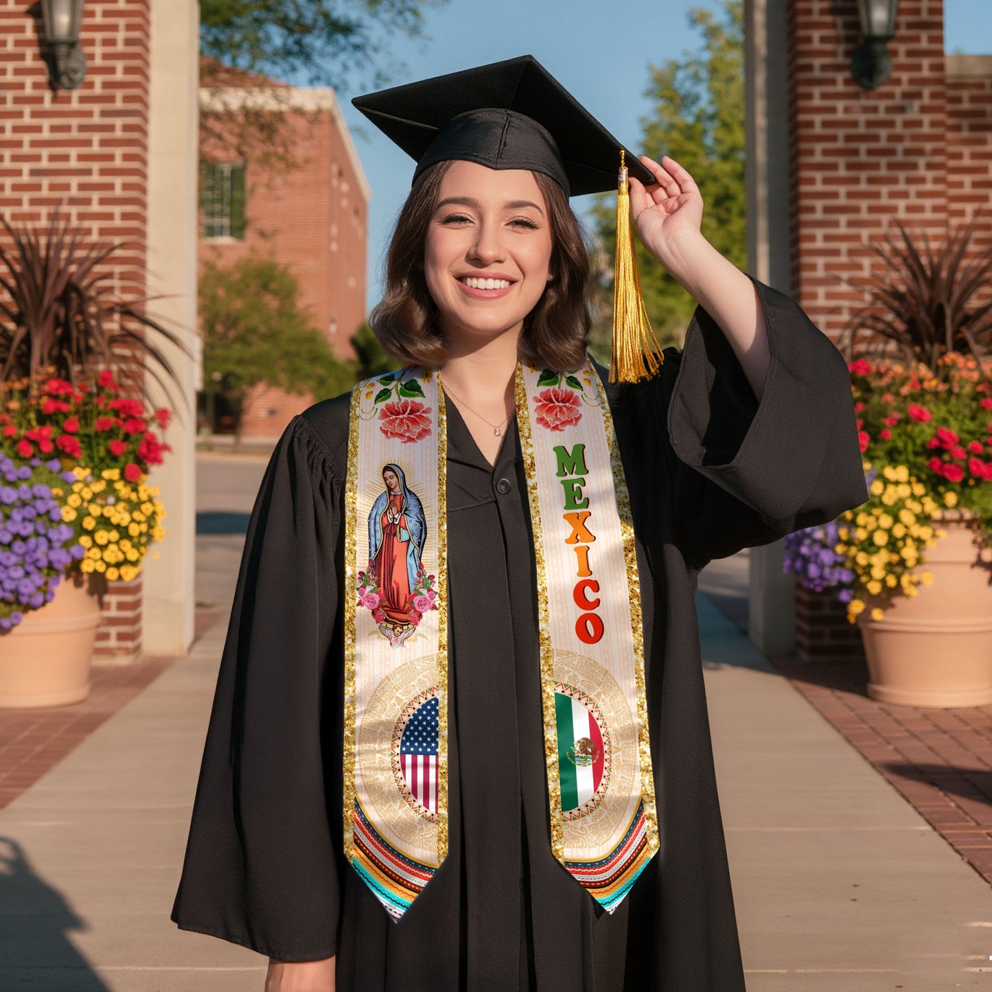 Mexico Sash 2026, Mexican Graduation Stole for High School and College, Senior Class