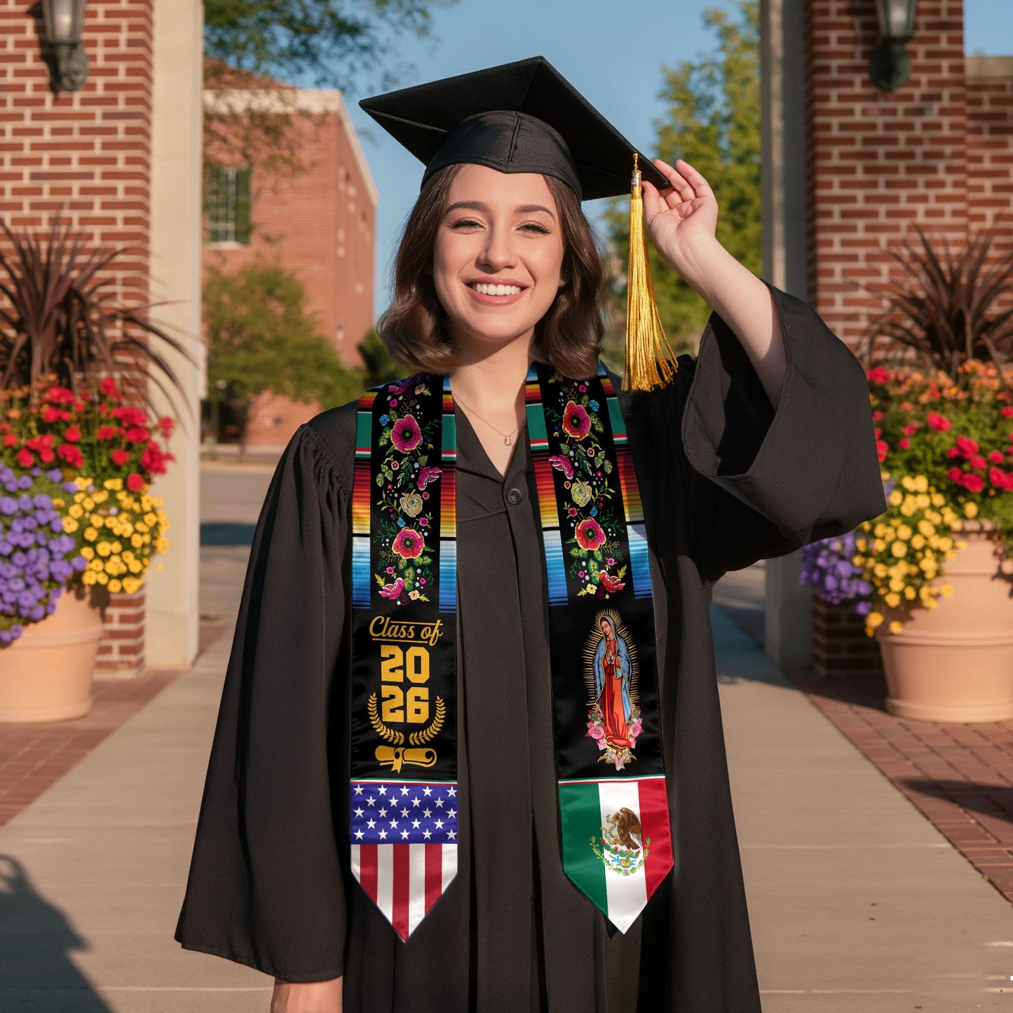 Mexican Graduation Stole Mexico 2026, Cultural Sash for Students