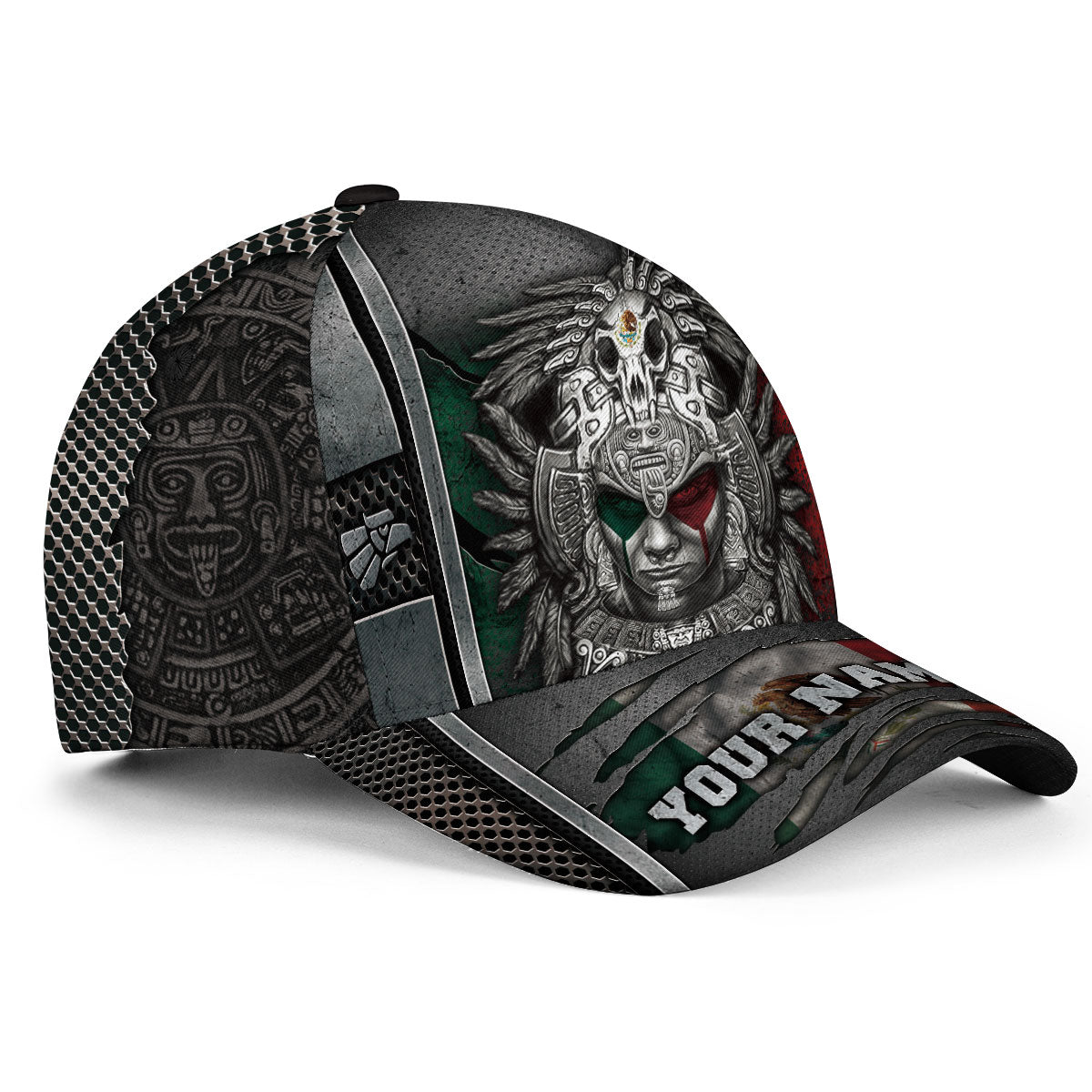 Mexico Aztec Heritage Hat 3-Pack Bundle – Eagle Symbol Calendar + Mexico Flag Eagle Calendar + Warrior Skull Eagle Pride Roots
