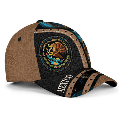 Custom Mexico Heritage Pride Hat 2-Pack Bundle – USA Flag Eagle Roots Unity + Guadalupe Virgin Mary Eagle Aztec Faith