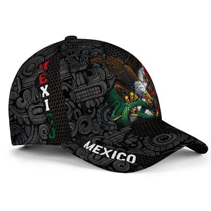 Mexico Flag Eagle Serpent Aztec Heritage Pride Power Design Hat