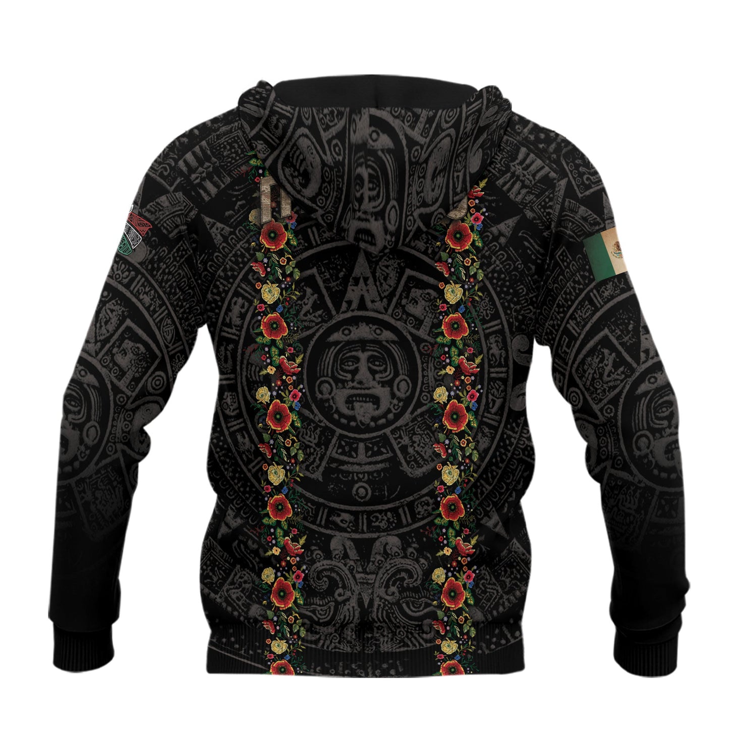 Virgin of Guadalupe Mexico Flag Aztec Faith Hoodie 3-Pack Bundle – Guadalupe Eagle Flame Warrior + Guadalupe Floral Heritage + Mexican Flag Aztec Faith