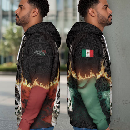 Mexico Flag Guadalupe Eagle Heritage Flame Faith Warrior Pride Hoodie