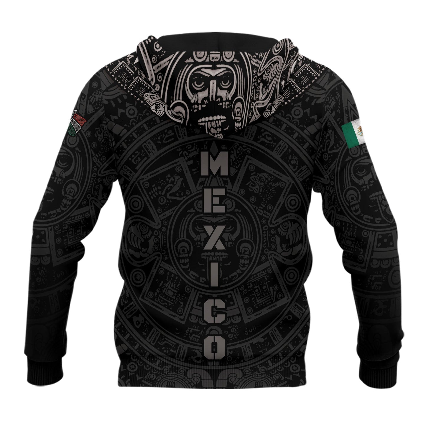 Mexico Aztec Heritage Hoodie 3-Pack Bundle – USA Flag Eagle Pride Unity + Mexico Map Sunstone Flag Warrior + Sunstone Calendar Ancient Symbol