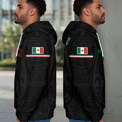 Mexican Mechanical Eagle Snake Aztec Heritage Mens Sudadera De Mexico Hoodie