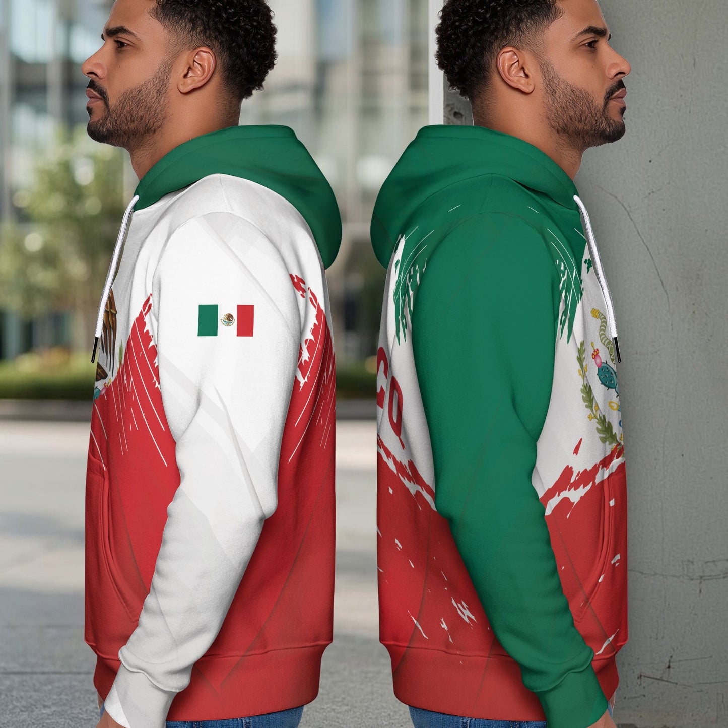 Mexican Flag Eagle Snake National Heritage Cultural Mens Sudadera De Mexico Hoodie