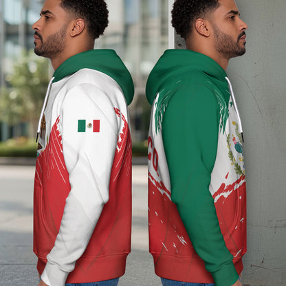 Mexican Flag Eagle Snake National Heritage Cultural Mens Sudadera De Mexico Hoodie
