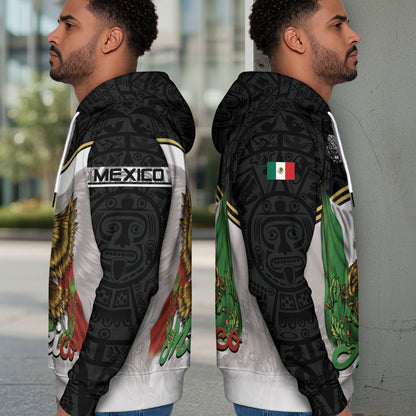 Mexico Eagle Snake Flag Graphic Art Heritage Mens Sudadera De Mexico Hoodie