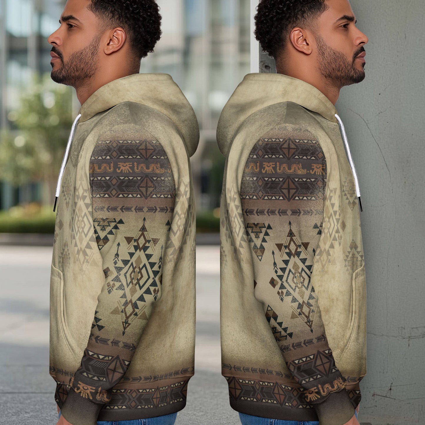 Mexican Eagle Snake Aztec Pyramid Vintage Heritage Mens Sudadera De Mexico Hoodie