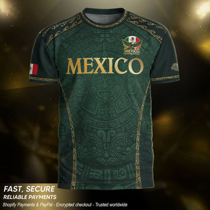 Mexico National Pride Soccer Jersey Gold Green, Culture and Legacy Collection