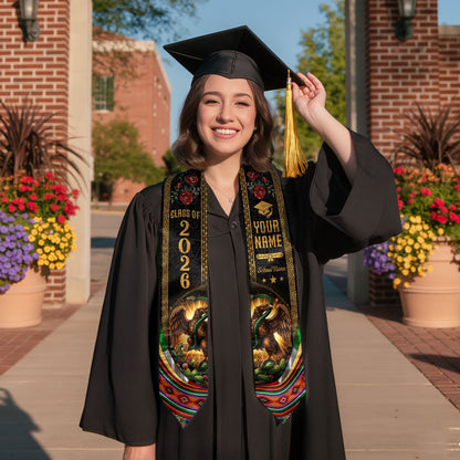 Mexican Graduation Stole 2026 – Custom Mexican Flag Graduation Sash, Mexican Stoles for Graduation