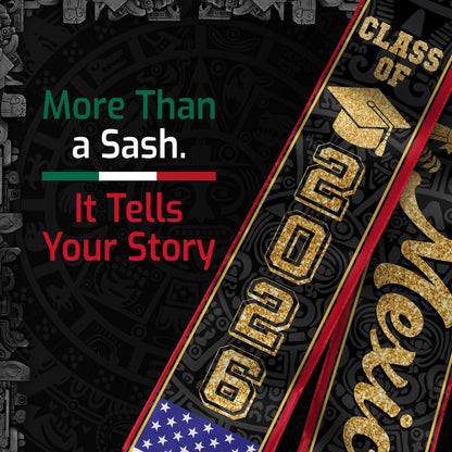 Mexico Stole 2026 Graduation, Mexican Sash for Graduation Ceremony, Class of 2026 Gift
