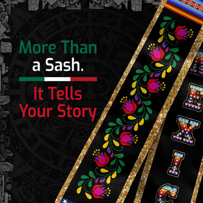 Mexican Sash for Graduation 2026, Mexico Stole for Senior Ceremony, Class of 2026