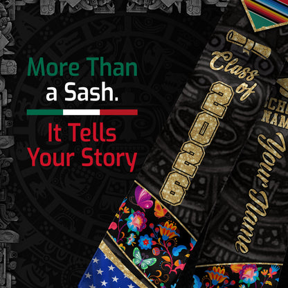 Mexico Stole 2026 Custom, Mexican Graduation Sash, Personalized Graduate