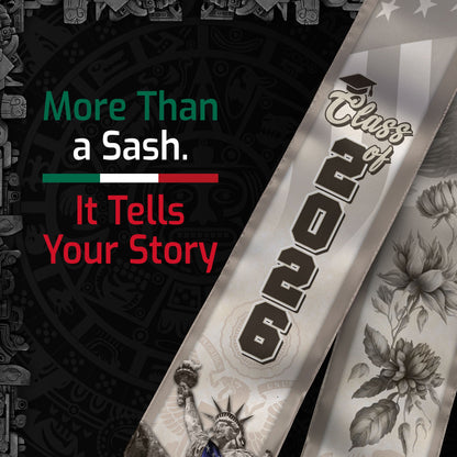 Mexico Graduation Sash 2026, Mexican Stole for Graduate Celebration
