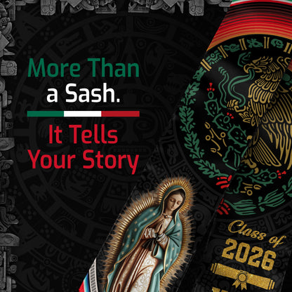 Personalized Mexican Graduation Stole 2026, Custom Mexico Sash for Graduate, Premium Mexican Stole for Graduation Day