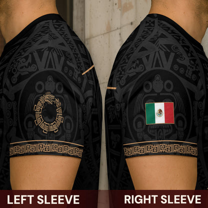 Mexico Aztec Eagle Gold Heritage Warrior Spirit Pride Legacy Shirt