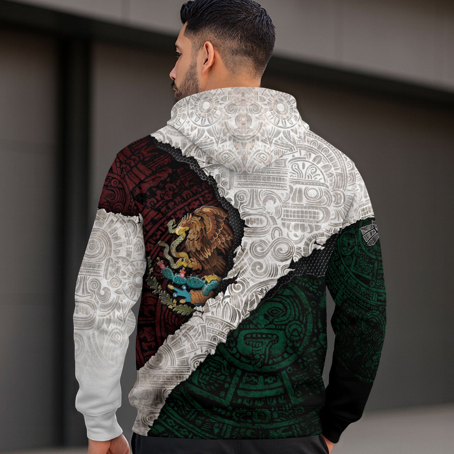 Mexico Flag Eagle Aztec Heritage Pride Warrior Legacy Culture Hoodie