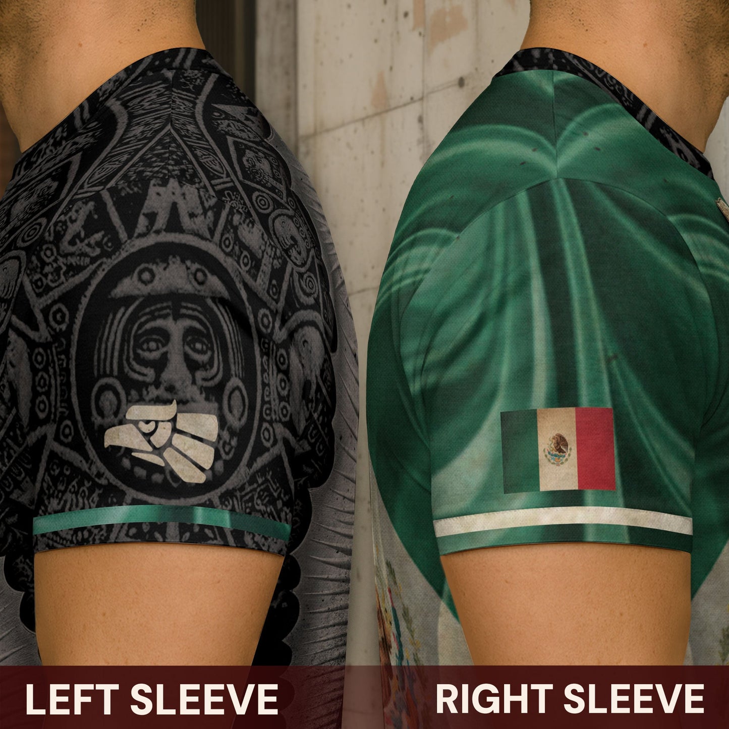 Mexico Flag Guadalupe Aztec Floral Heritage Legacy National Pride Shirt