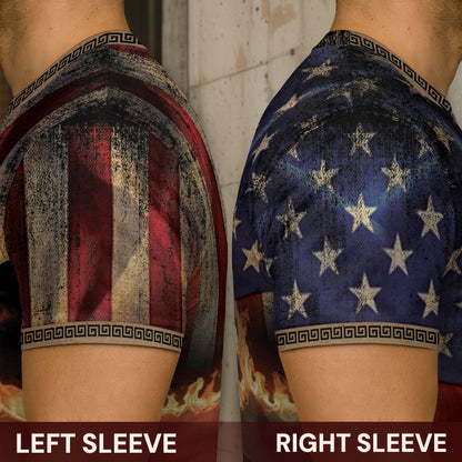 Mexico and USA Flag Burned Fusion Heritage Pride Shirt