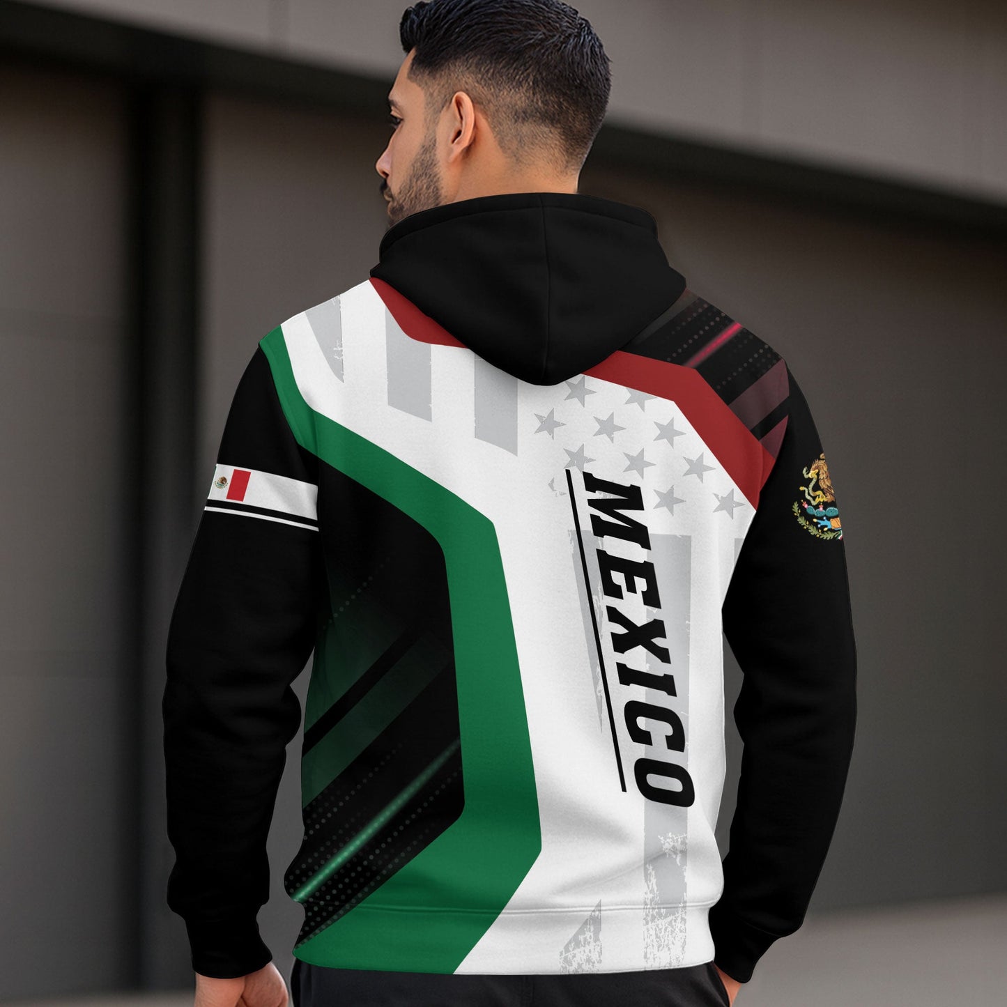 Mexico Pride Black Eagle Snake National Flag Heritage Mens Sudadera De Mexico Hoodie