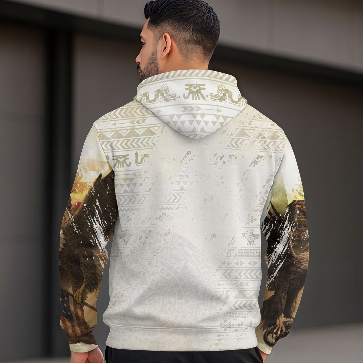 Mexican Eagle Liberty Flag Dual Heritage Mens Sudadera De Mexico Hoodie