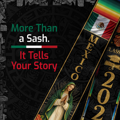 TEST BUNDLE - Class of 2026 Mexican Graduation Stole Mexican American Flag Sash for Graduation (Copy)