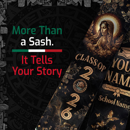 Custom Graduation Stole Mexican Graduation Sash 2025 Personalized Stoles for Graduation