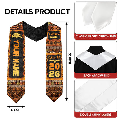 Custom Aztec Mexican Stole 2026, Mexico Graduation Sash for Graduate Success