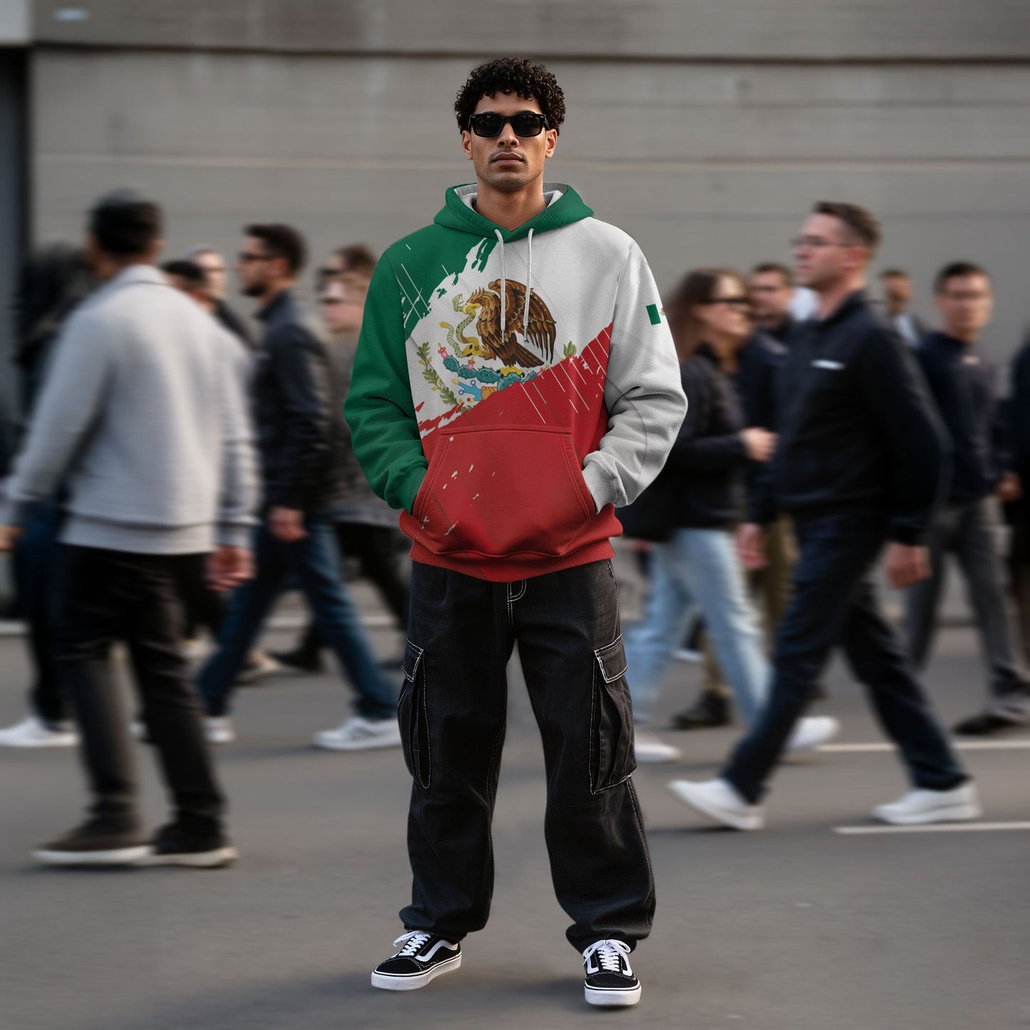 Mexican Flag Eagle Snake National Heritage Cultural Mens Sudadera De Mexico Hoodie